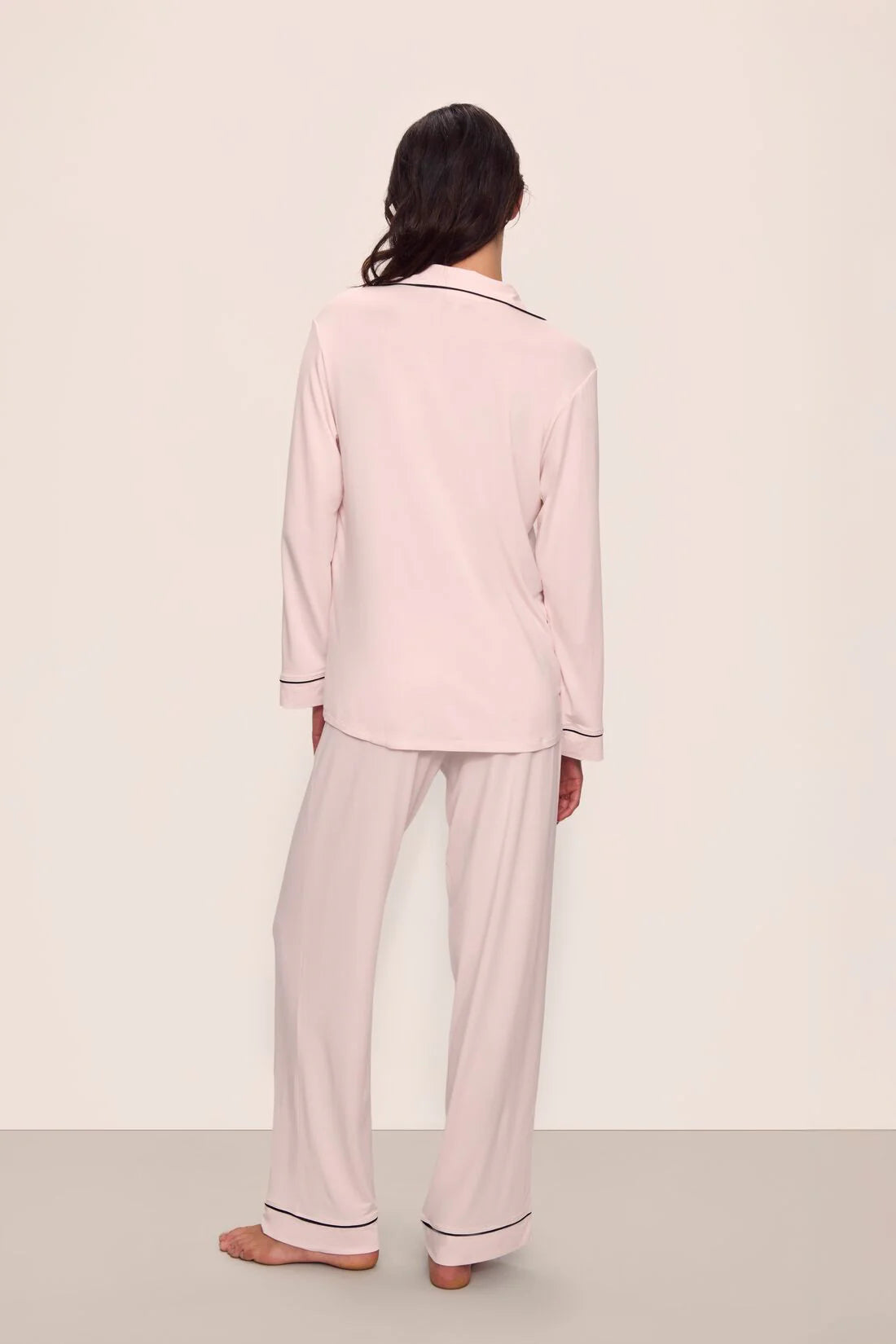 Gisele Long PJ Set in Velvet Pink/Ivory