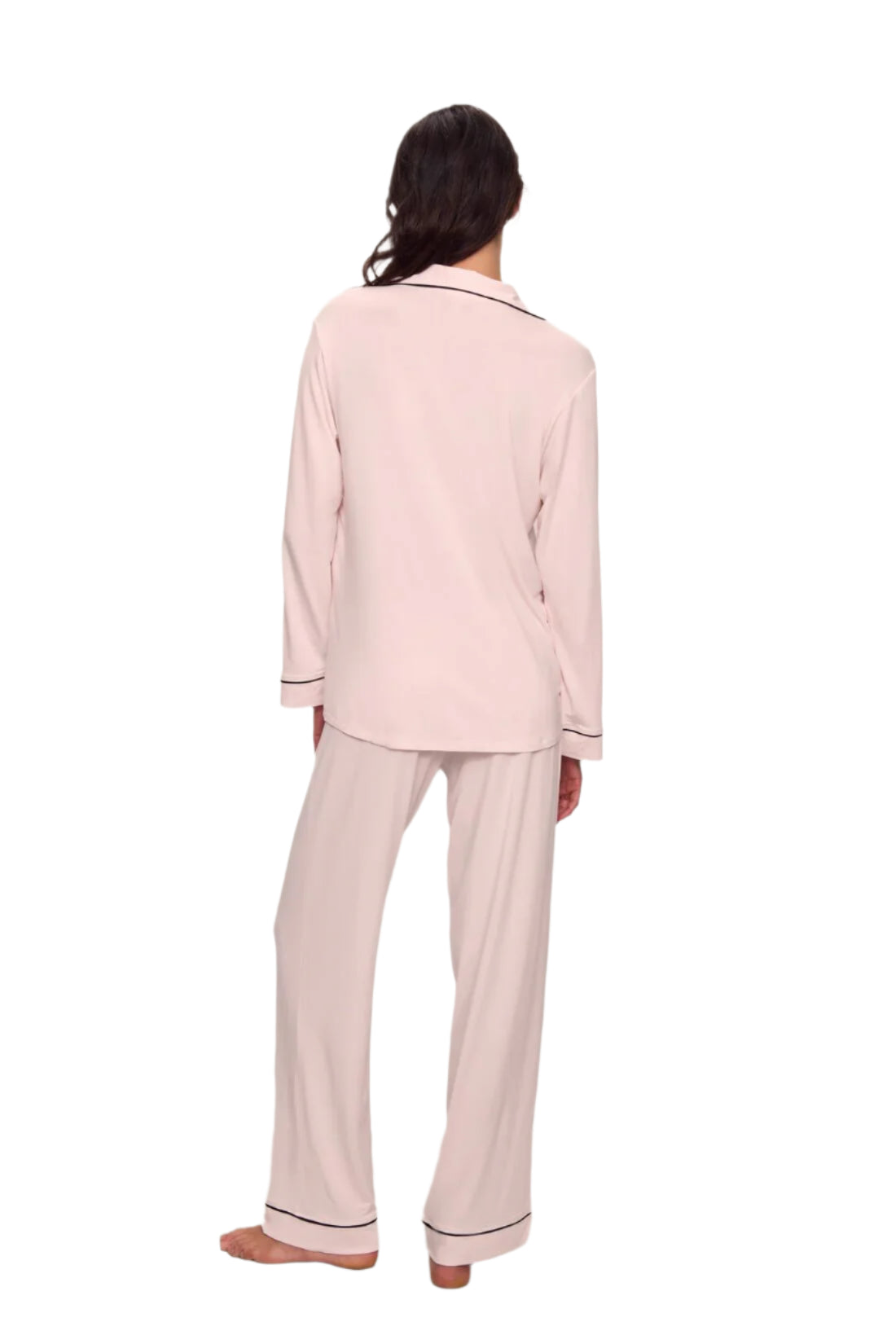 Gisele Long PJ Set in Velvet Pink/Ivory