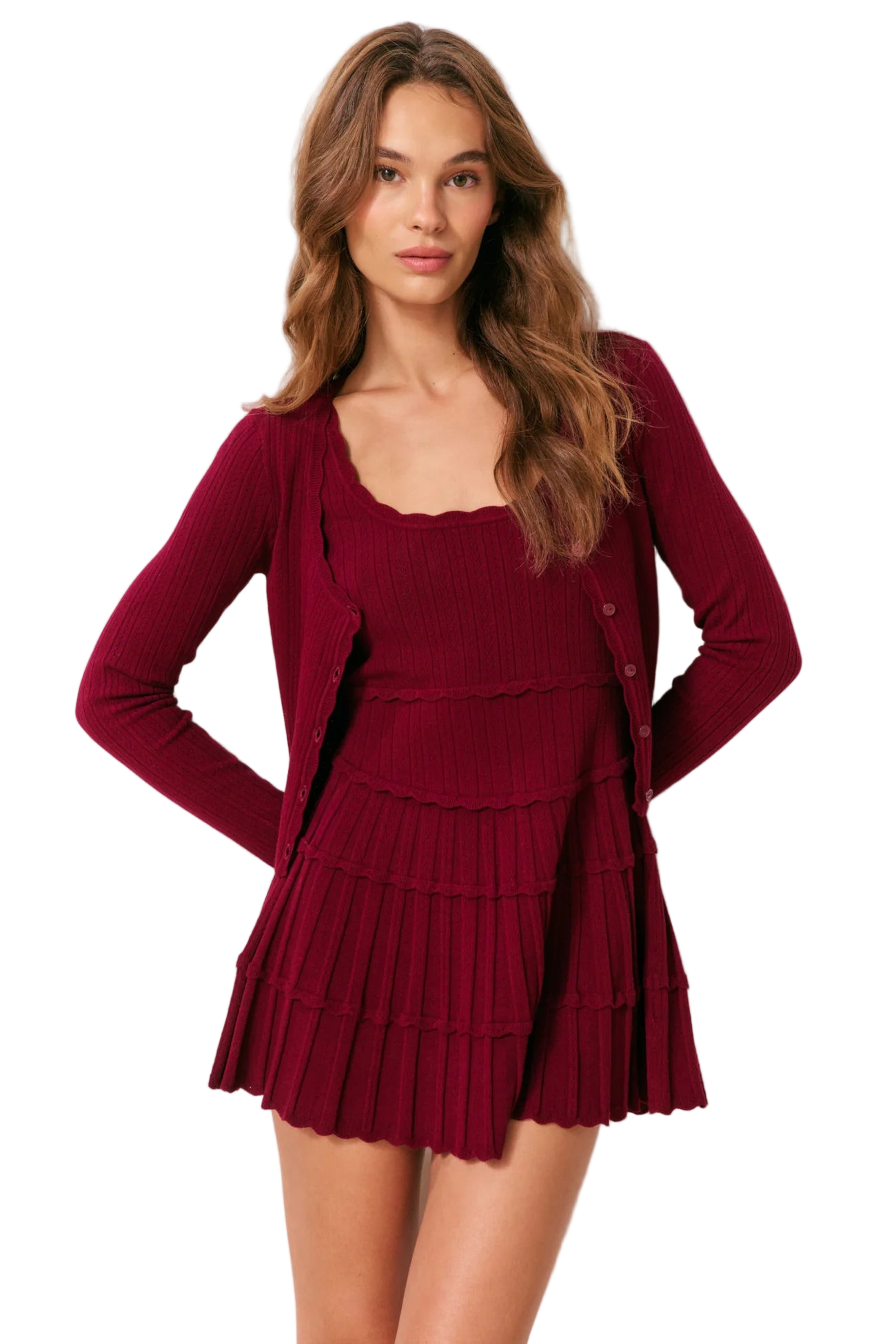 Martti Cardigan in Spiced Berry