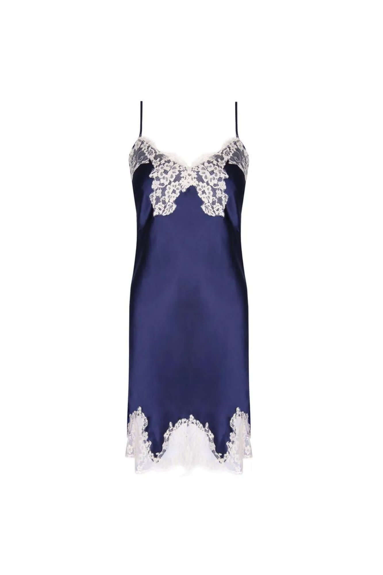 Splendeur Soie Chemise in Navy