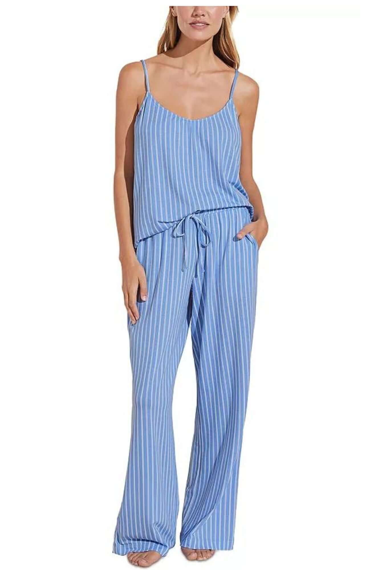 Gisele Printed Cami/Pants PJ Set in Nordic Stripes