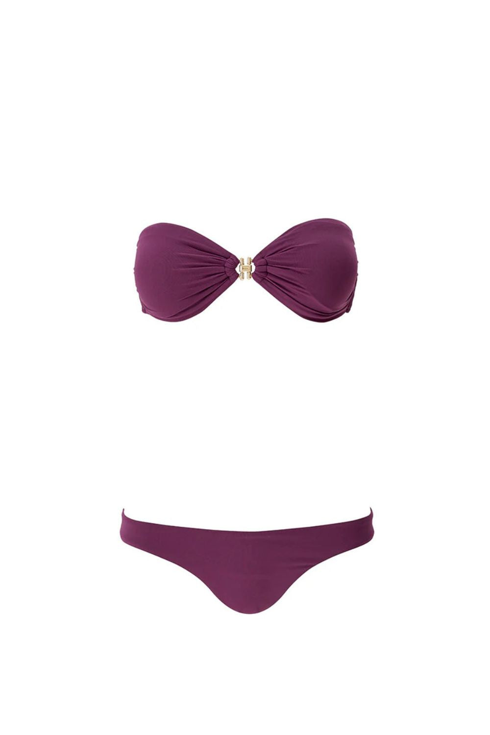 Istanbul Bandeau Bikini in Bordeaux