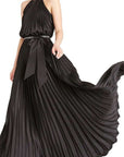 Sleeveless Satin Long Dress