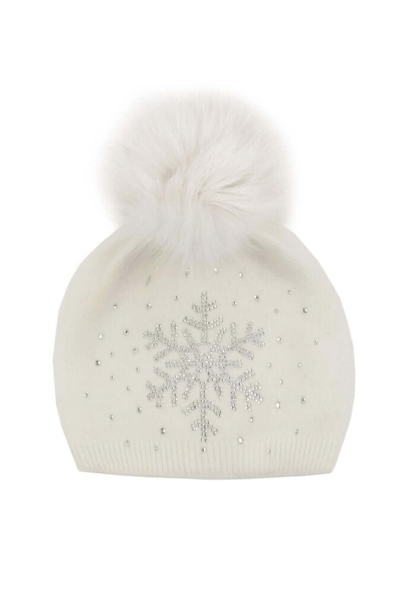 Beanie W/ Snap on Fox Pom Hat