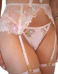 Willow Garter Belt in Soft Pink