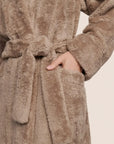 Renew Plush Long Robe in Toffee
