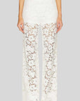 Sans Faff London Lace Flared Pants in White
