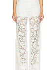 Sans Faff London Lace Flared Pants in White