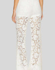 Sans Faff London Lace Flared Pants in White