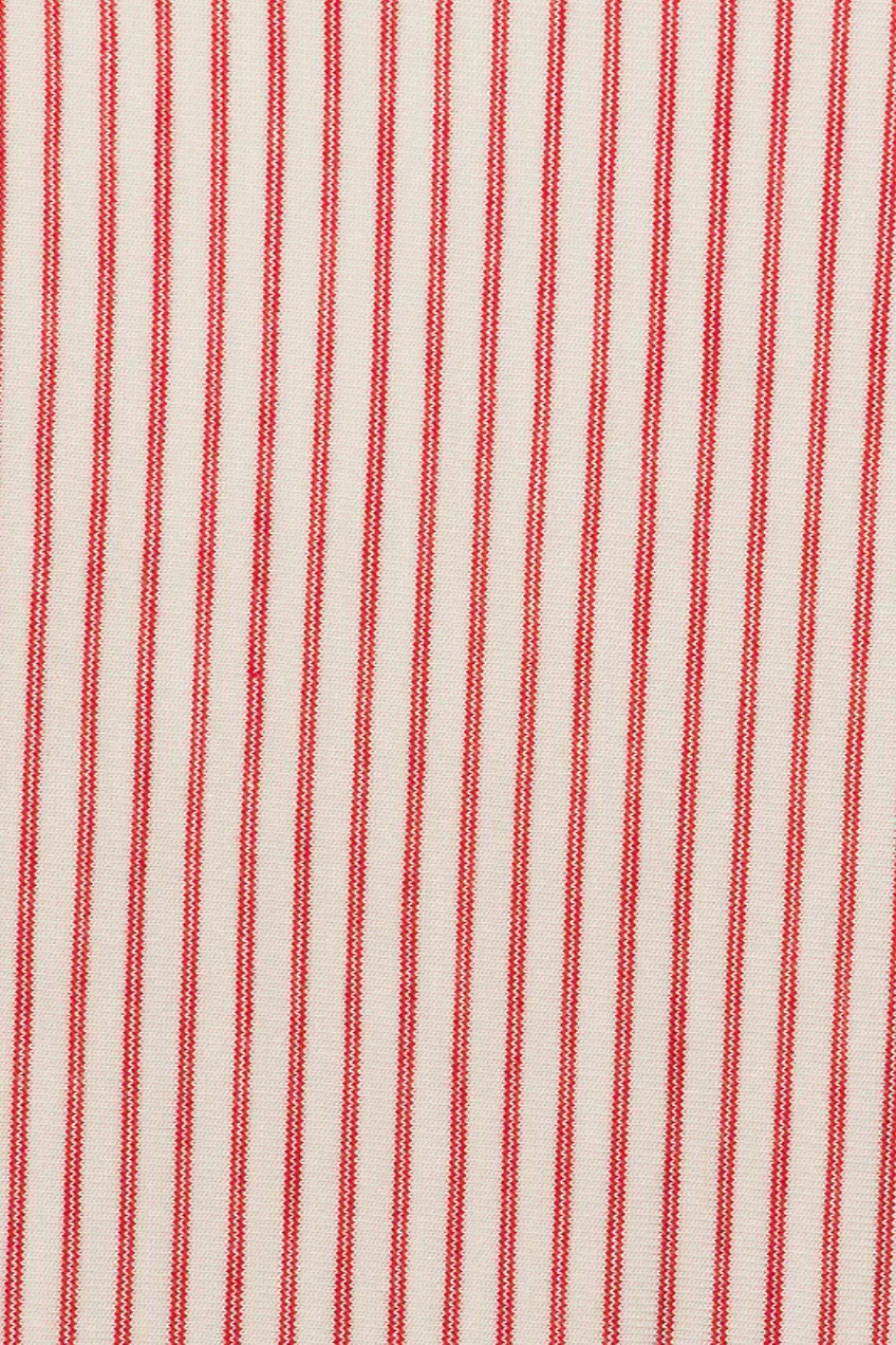 Gisele Long PJ Set in Duo Stripe Holly Red/Ivory