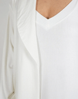 Cannes Pinstripe Chemise in Off White