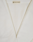 Cannes Pinstripe Robe in Off-White