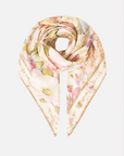 Large Crystalled Silk Square Scarf in Adorned in Aranjuez