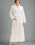 Long Dressing Gown in Ivory