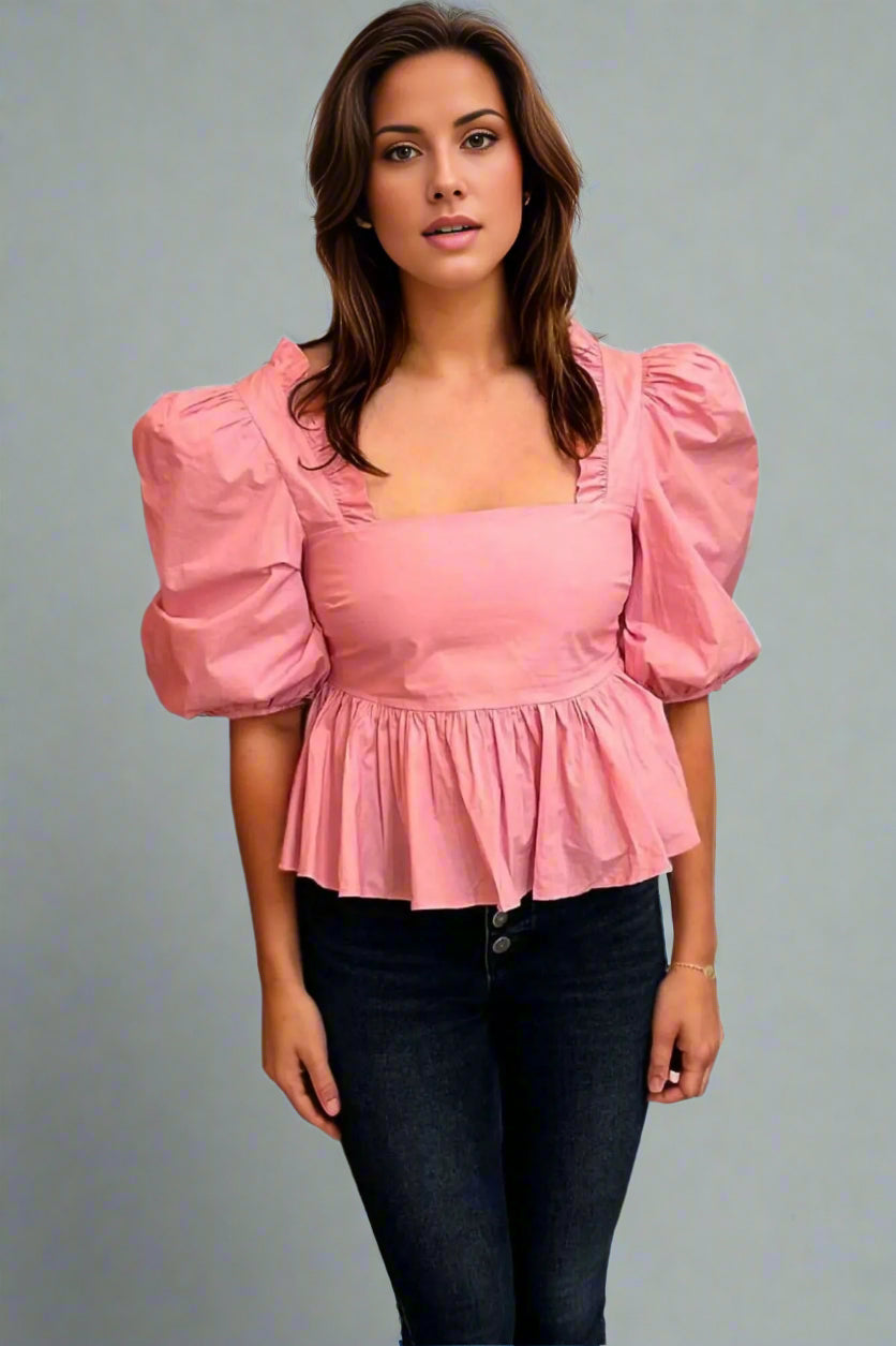 Darine Top in Sea Pink