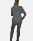 Arlotta Racer Stripe Hoodie and Ribbed Racer Stripe Sweatpants in Charcoal/Flannel Stripe
