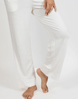 Aspen Dream Cannes Pinstripe Long Set in Off-White