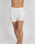 Aspen Dream Cannes Pinstripe Short Tank and Short PJ Set in Off-White