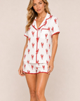 Aspen Dream Lobster Print Short PJ Set