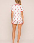 Aspen Dream Lobster Print Short PJ Set back view