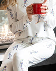 Aspen Dream Stylish Skiers Long Pj Set