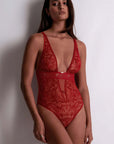 Aubade Coeur Bodysuit in Red