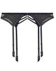 Aubade Voodoo Kiss Suspender Belt in Millenium Black