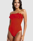 Tess Bandeau One Piece in Cherry
