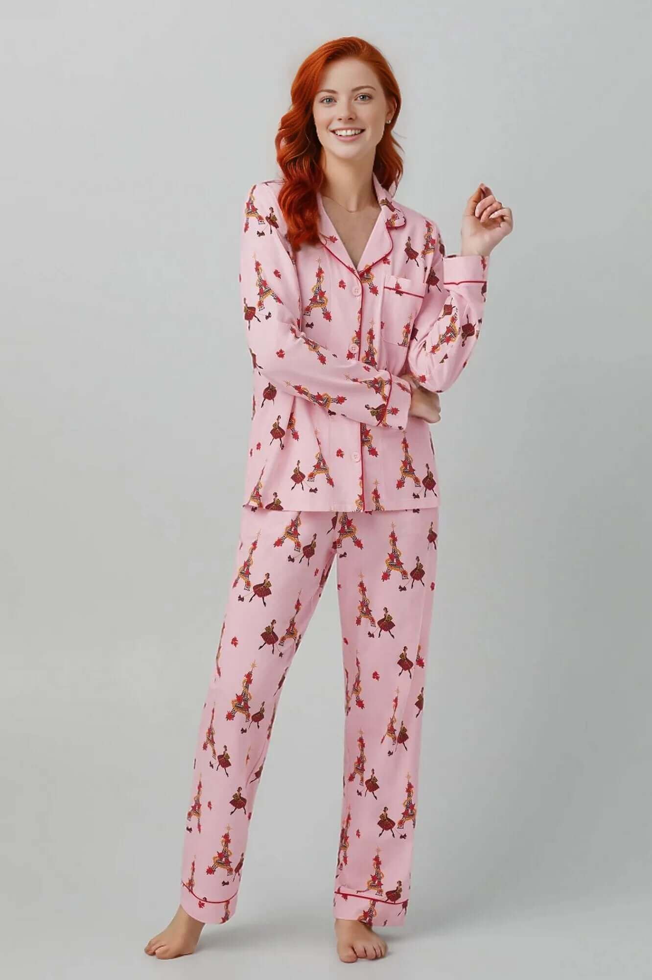 Christmas Chic Long Sleeve Stretch Jersey PJ's