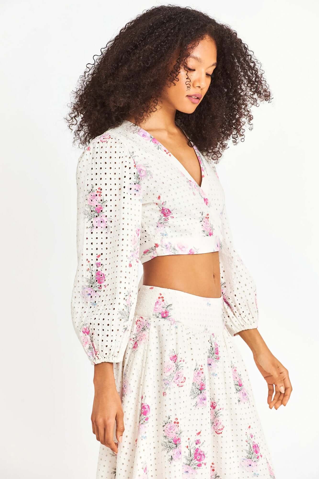 Kinza Crop Wrap Top