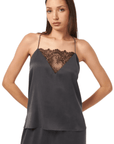 Racer Charmeuse Camisole in Graphite