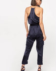 Cami NYC Racer Charmeuse Cami in Navy