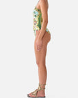 Camilla Halter Neck One-Piece Swimsuit in Wanderlust Empire side view