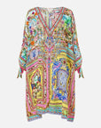 Camilla Short Sleeve V-Neck Kaftan in Spirit of Santa Maria