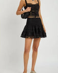 Charo Ruiz Hortens Short Skirt in Black