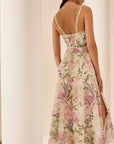 Charo Ruiz Iraso Long Dress in Cream Botanic