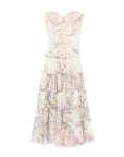 Charo Ruiz Long Dress Danny in Cream Botanic