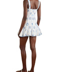 Charo Ruiz Short Arissa Dress in White & Blue
