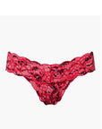 Cosabella Never Say Never Cutie Low Rise Thong in Ombre Velluto/Black