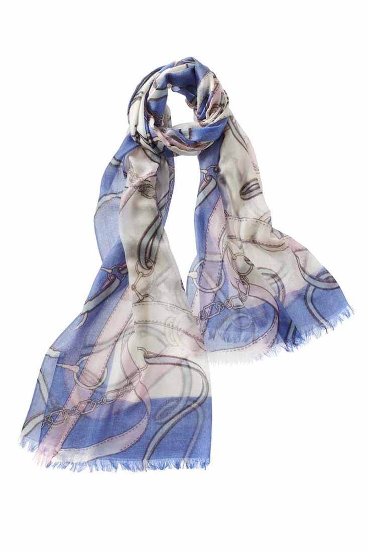 Alpine Cashmere Cavallo Shawl Color: Periwinkle at Petticoat Lane Greenwich, CT