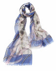 Alpine Cashmere Cavallo Shawl Color: Periwinkle at Petticoat Lane Greenwich, CT