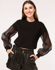 Cami NYC Valeria Sweatshirt in Black Color: Black Size: XS at Petticoat Lane Greenwich, CT