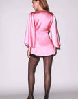 Fleur du Mal Angel Sleeve Robe in Pink Cadillac