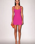 Fleur du Mal Bandage Dress in Wild Pink