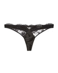 Fleur du Mal Frankie Lace Thong in Black