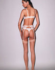 Fleur du Mal Frankie Lace Thong in Ivory