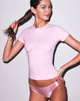 Fleur du Mal Organic Cotton T-Shirt in Pink Lady