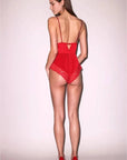 Fleur du Mal Venus Lace Teddy in Rouge