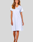 Elle Short Sleeve Chemise in Light Blue