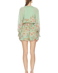 Hemant & Nandita Erza Romper with Belt in Green